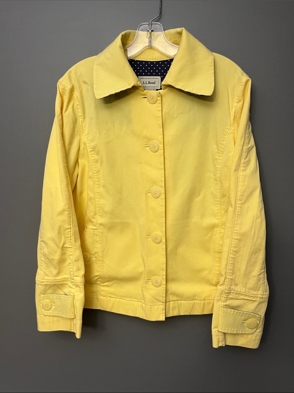 L.L. Bean Women’s Sunny Yellow Button-Front Jacket - Size L